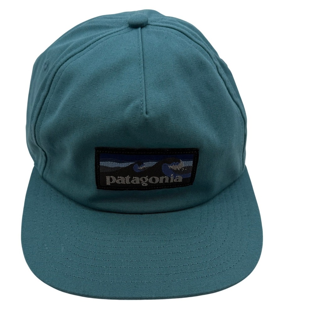 Patagonia Baseball Hat Mens OS Teal Excellent P-6 Label Trad Cap Snapback
